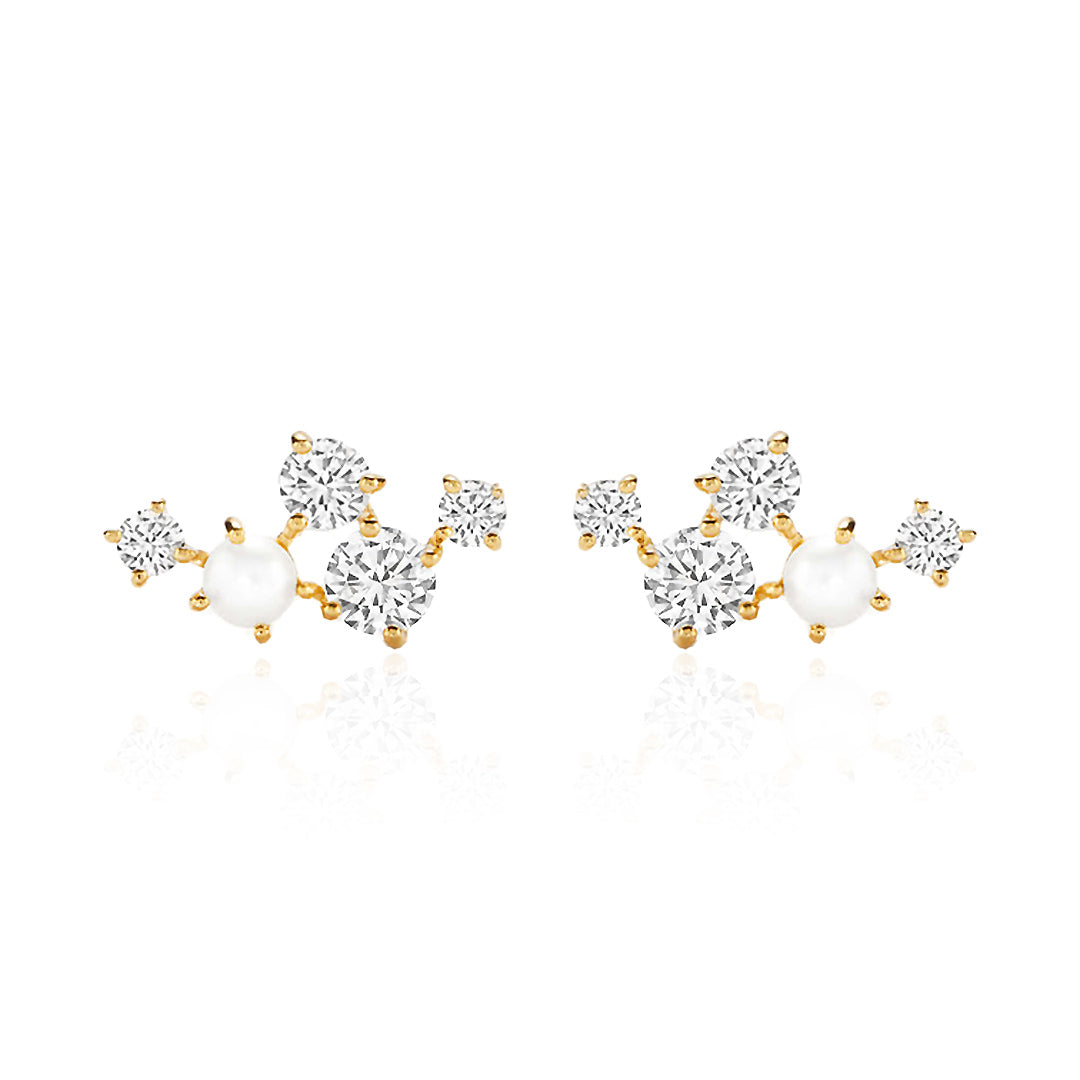 Petite Pearl Climber Studs