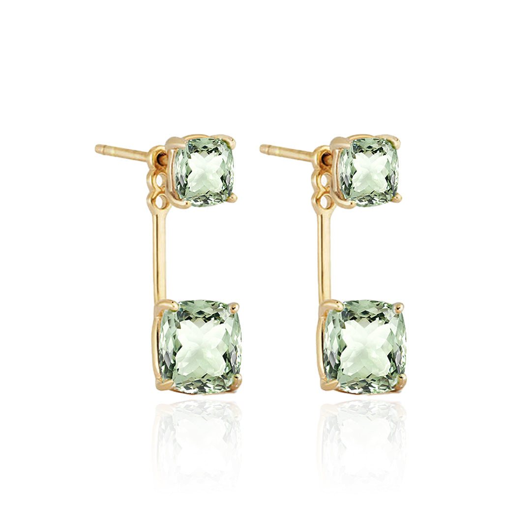 Duo Cushion Drop Earrings