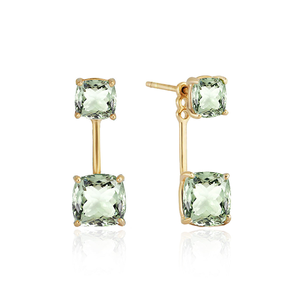 Duo Cushion Drop Earrings