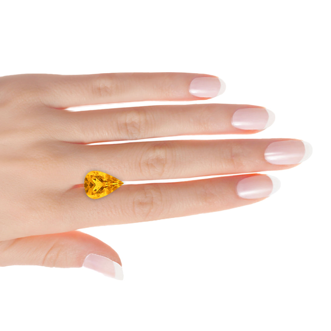 Brazilian Sunny Citrine Pear