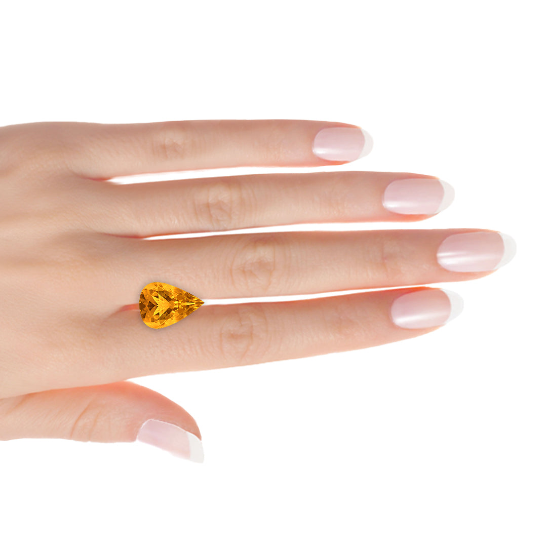 Brazilian Dark Citrine Pear