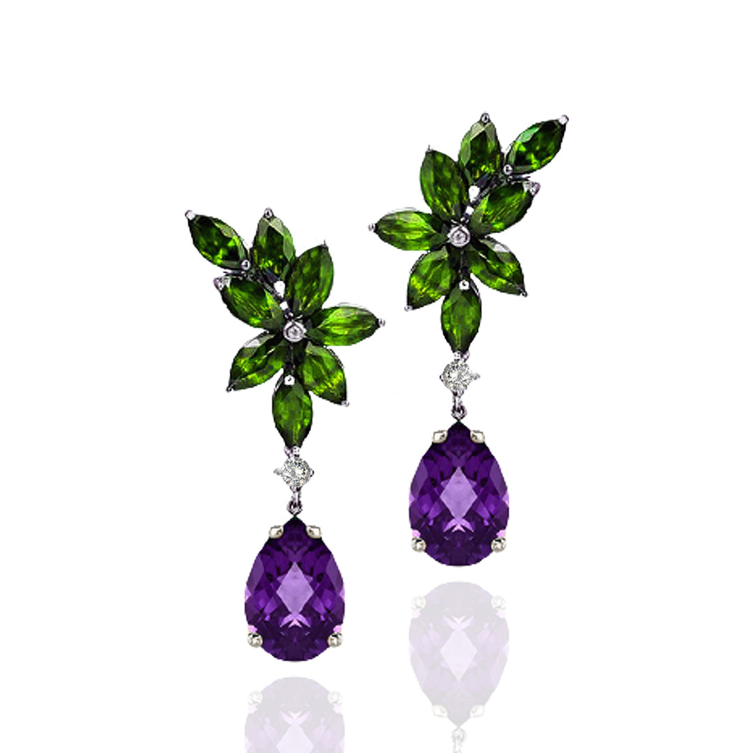 Multi Marquise & Pear Drop Earrings