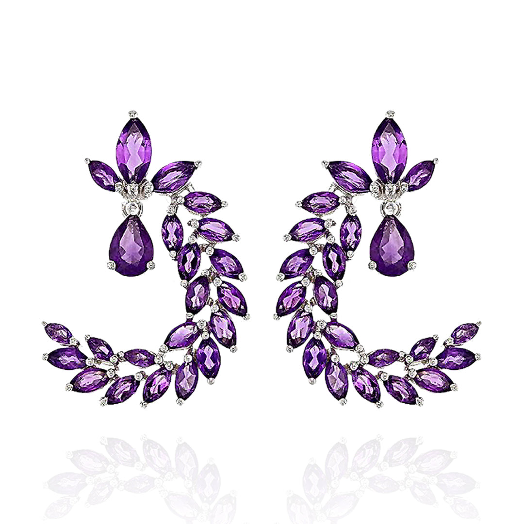 Multi Marquise & Dangling Pear Earrings