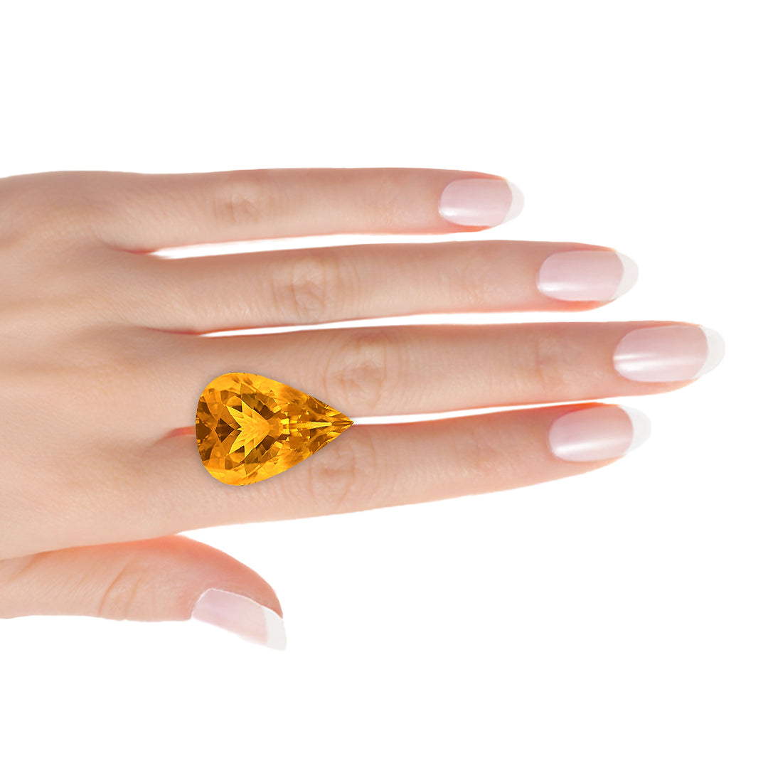 Brazilian Dark Citrine Pear