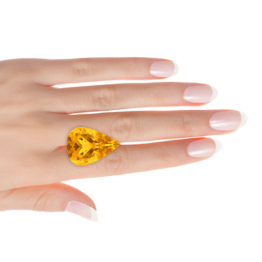 Brazilian Sunny Citrine Pear