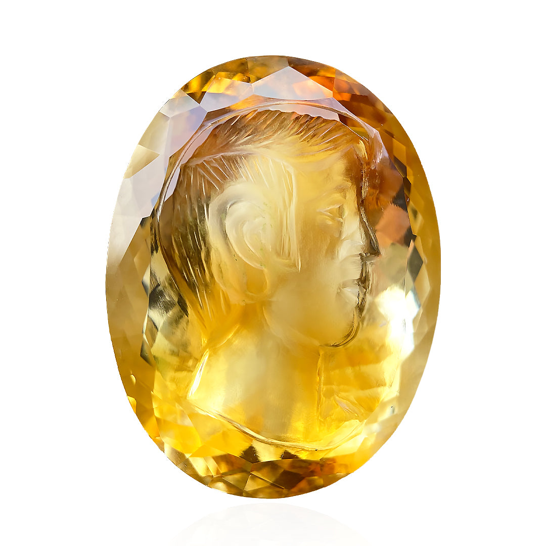 Brazilian Fancy Citrine Figure Carving