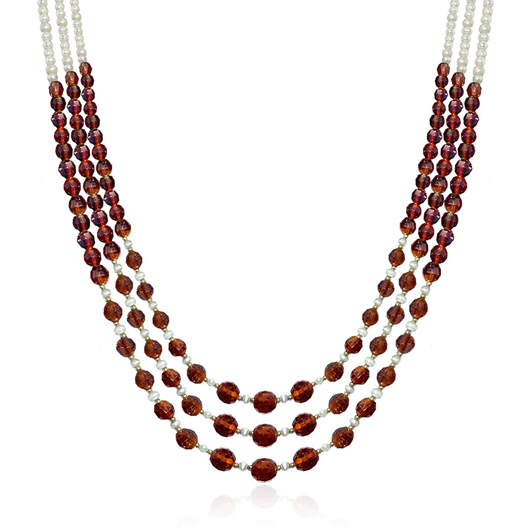 Golden Topaz & Pearl Play Necklace