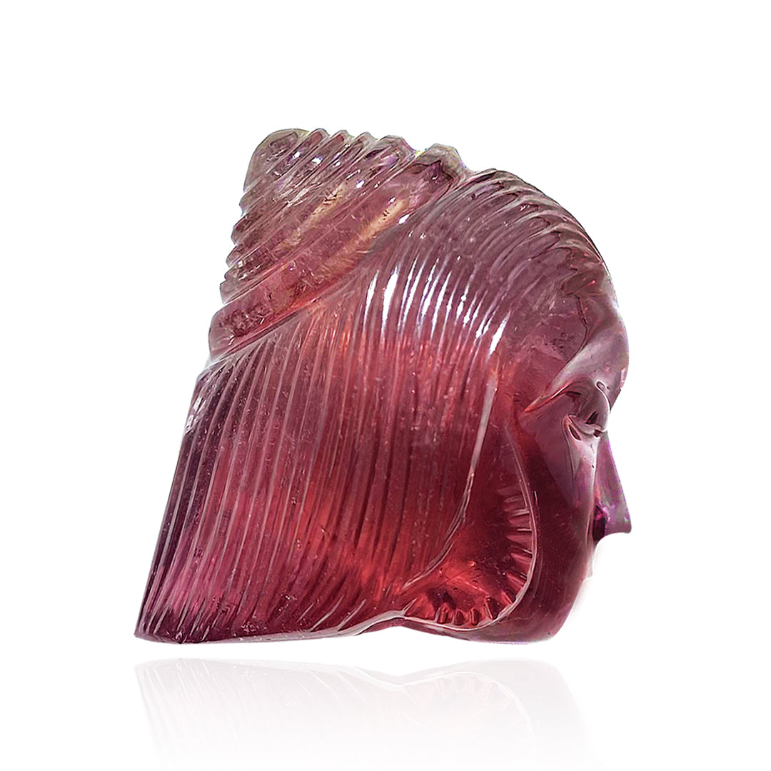 Pink Tourmaline Lady Figure Carving
