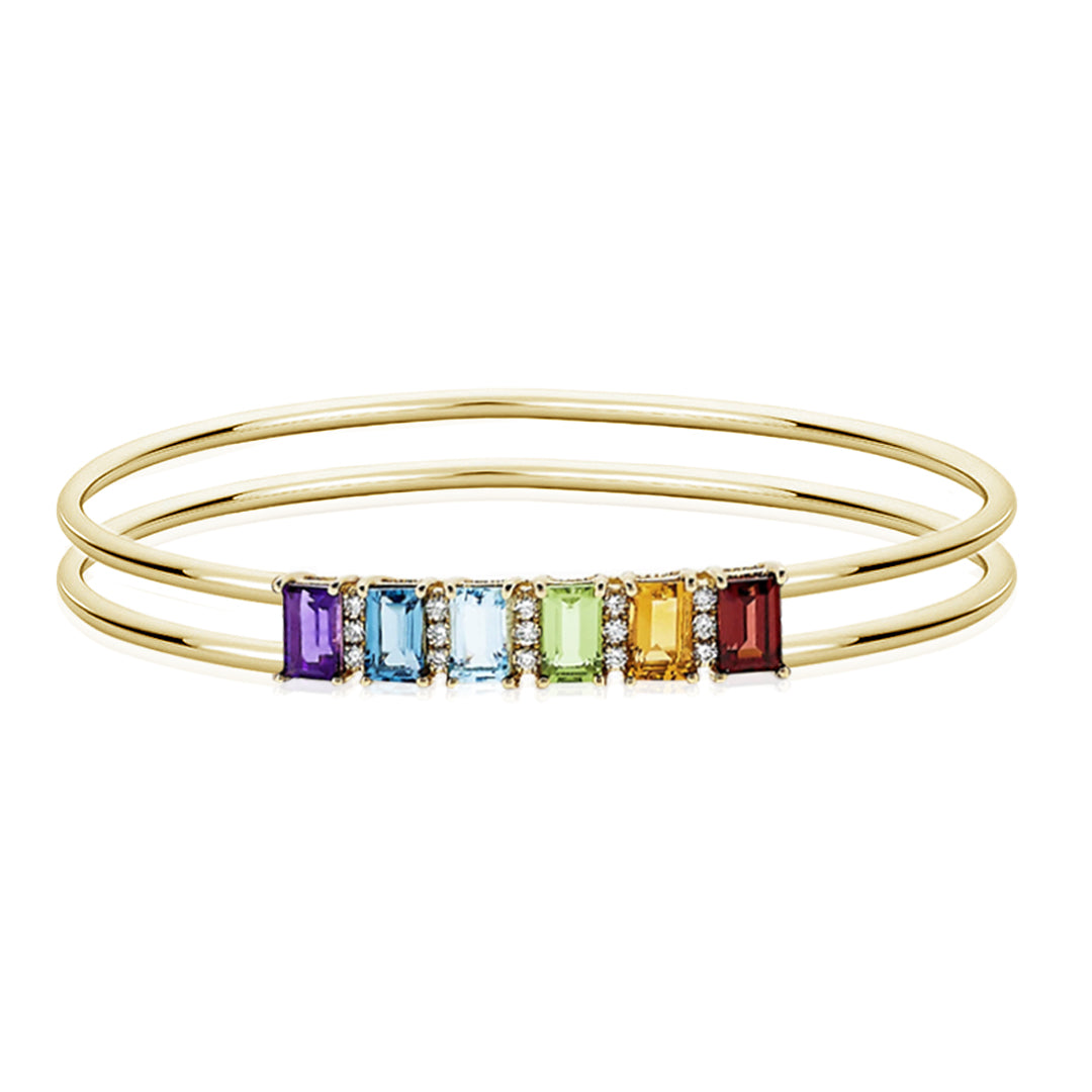 Multi Coloured Double Deck Bangle