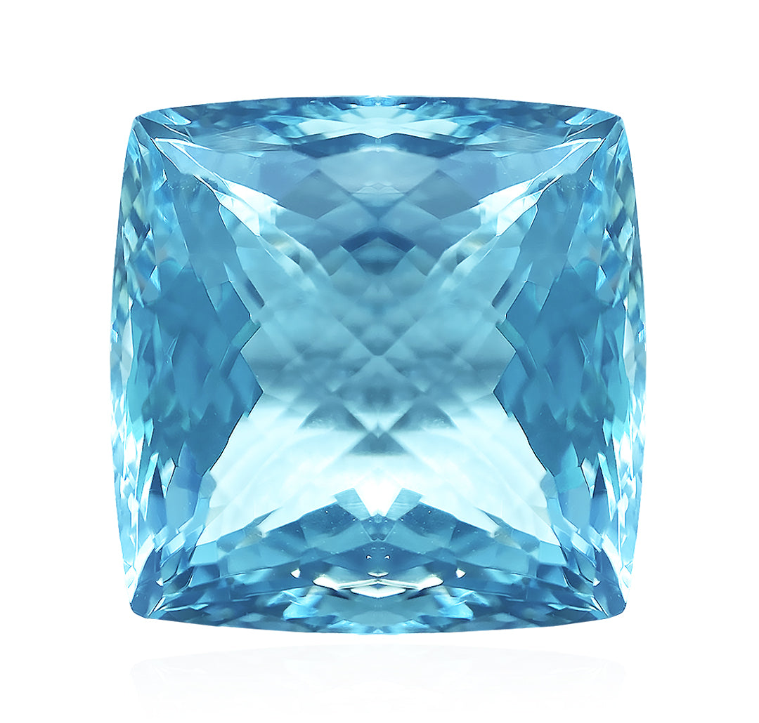 Square Cushion Blue Madagascar Aquamarine