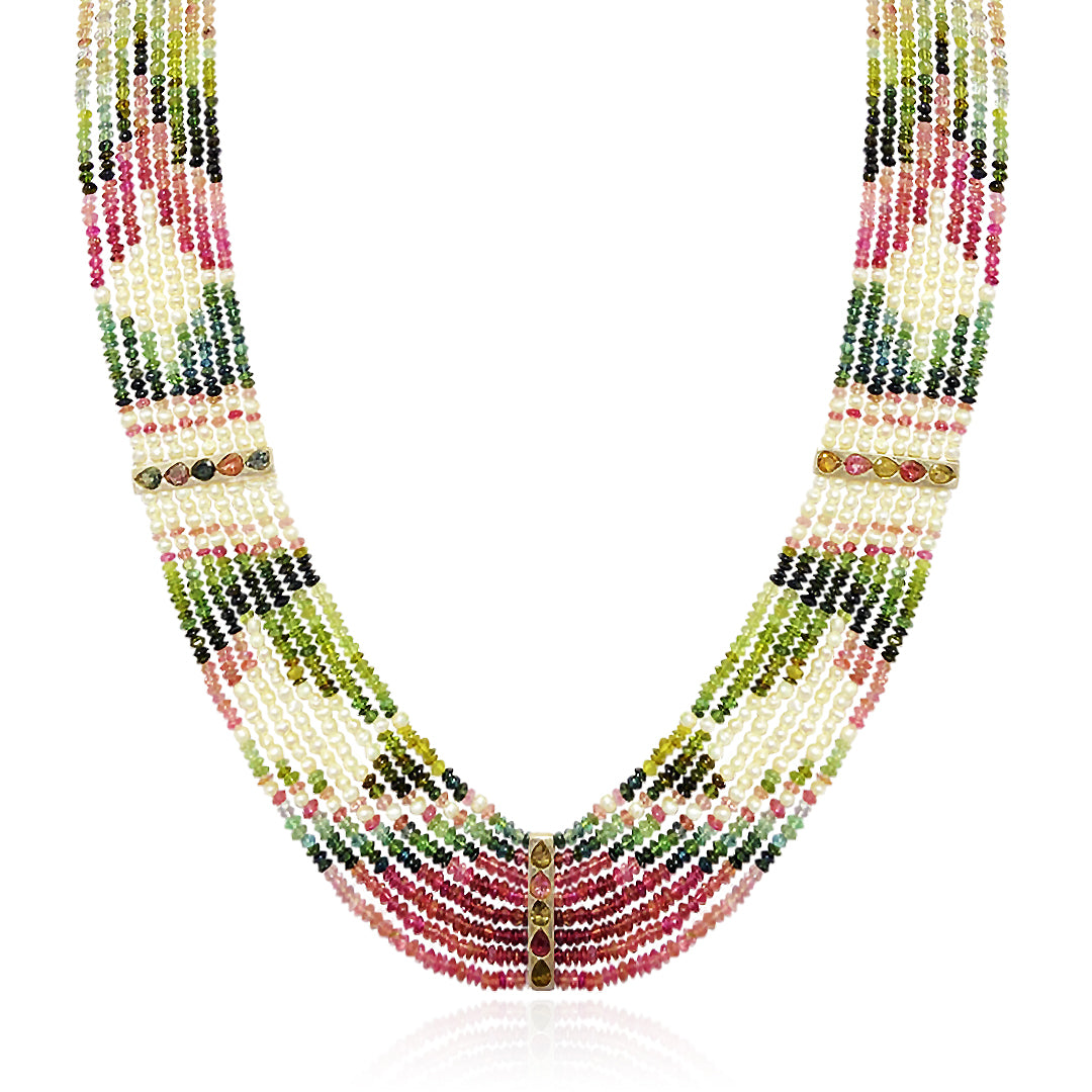Classic Tourmaline Pattern Play Necklace