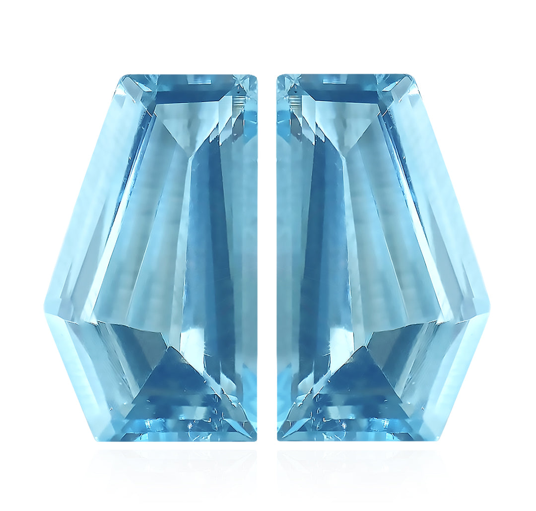 Fancy Blue Madagascar Aquamarine Pair