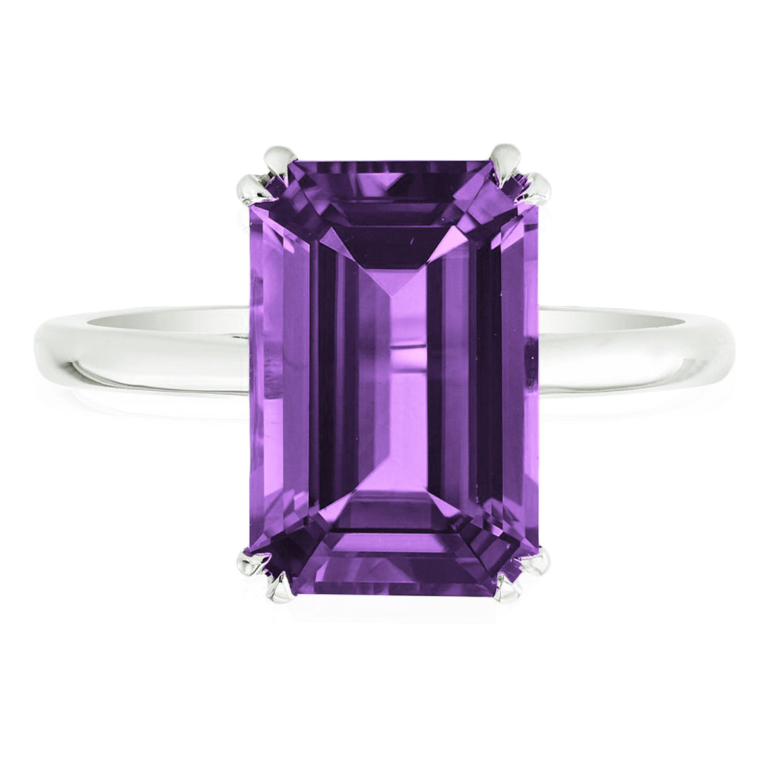Amethyst Octagon Cocktail Ring