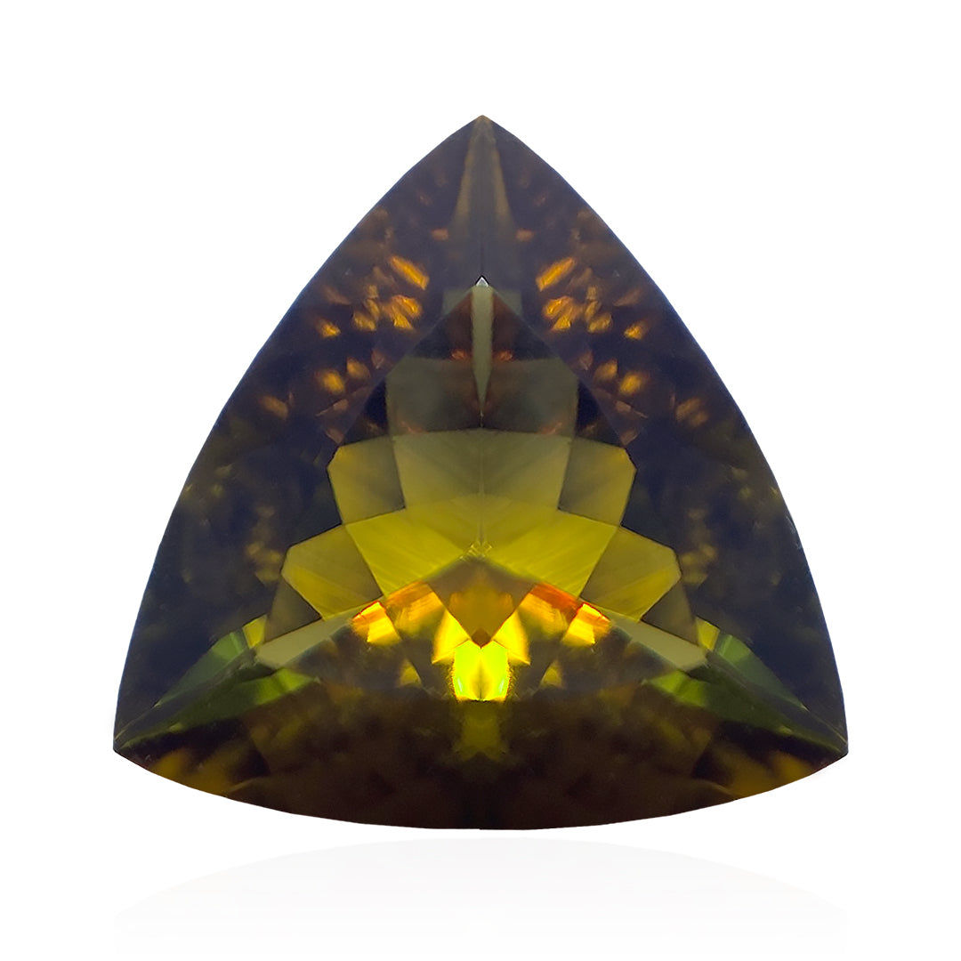 Dark Yellow Trillion Tourmaline Pair