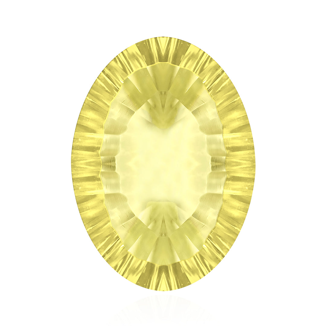 Brazilian Concave Oval Lemon Quartz