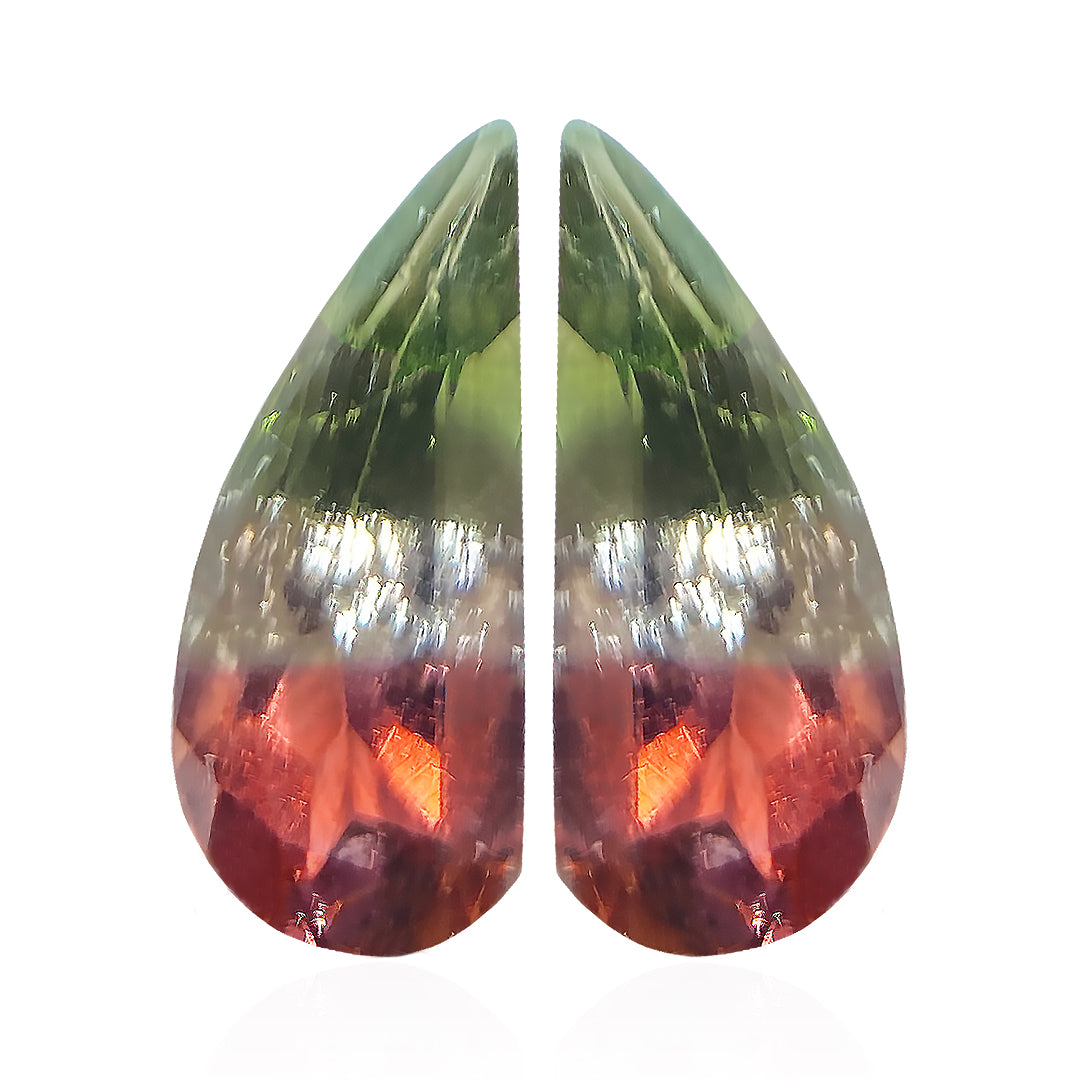Bi-Colour Fancy Tourmaline Pair