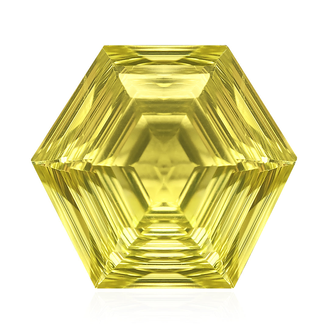 Brazilian Fancy Hexagon Lemon Quartz