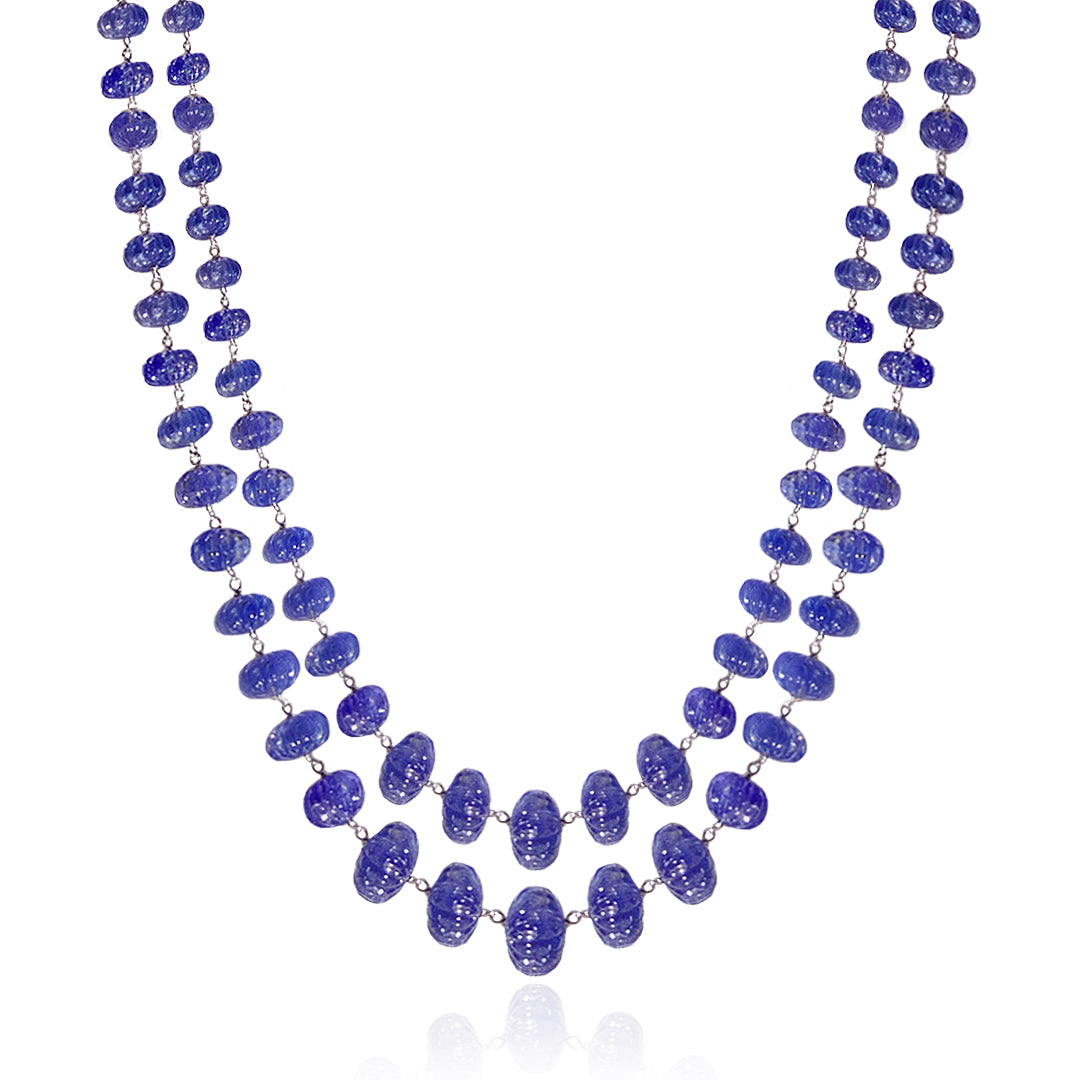 Melon Cut Tanzanite Necklace