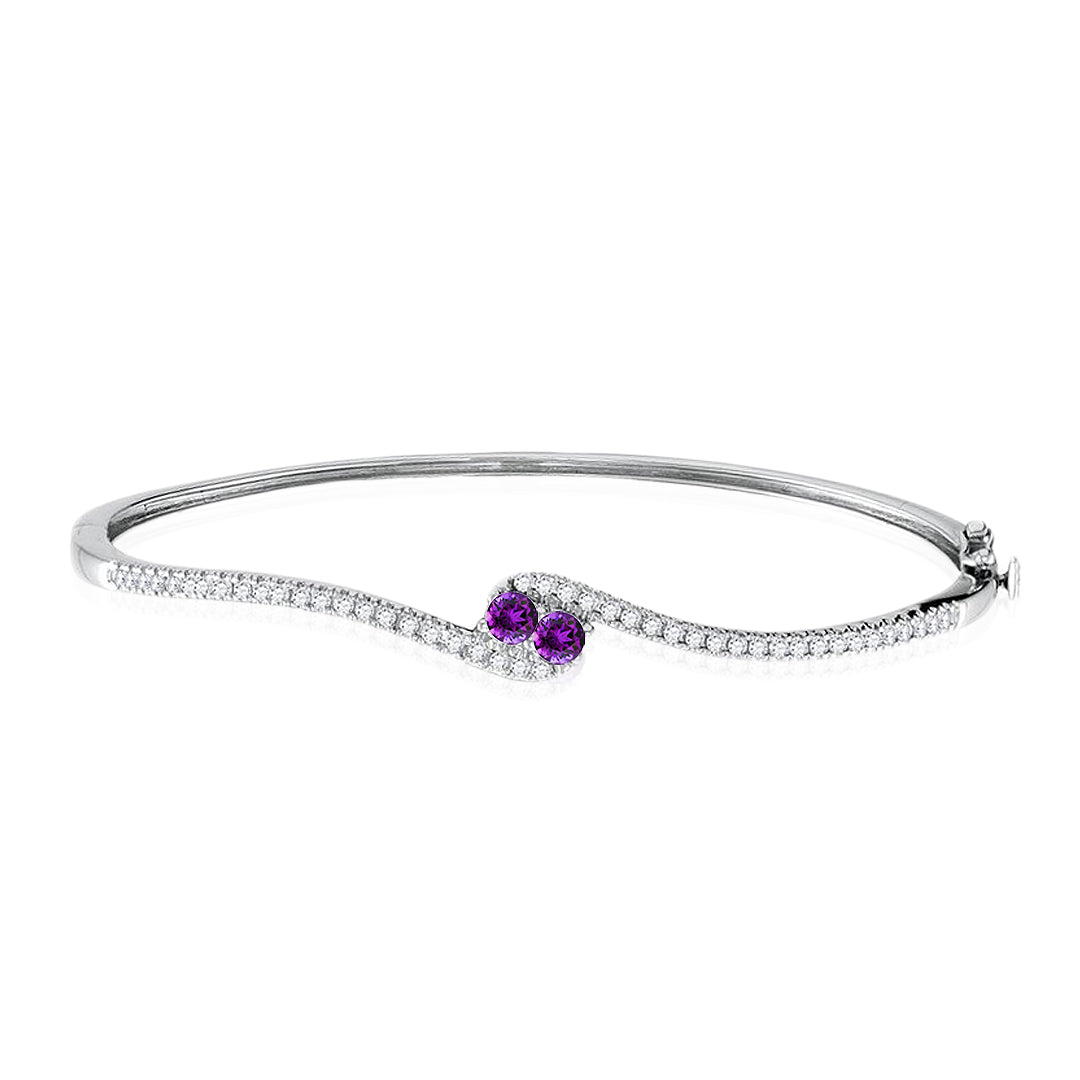 Amethyst Twisted Swirl Bracelet