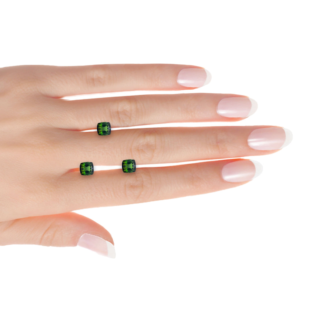 Green Tourmaline Cushion 3 Piece Layout