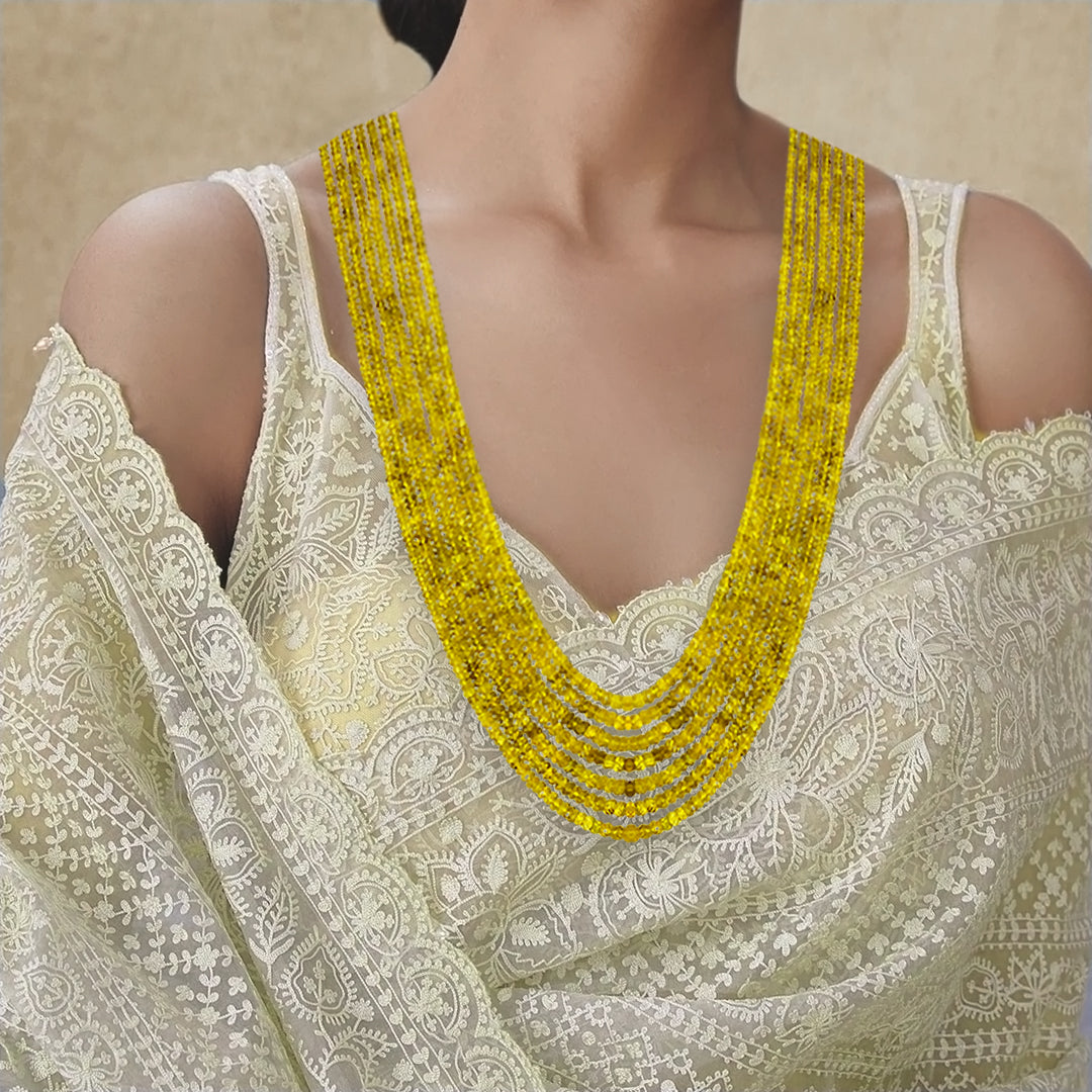 Yellow Tourmaline Kantha Necklace