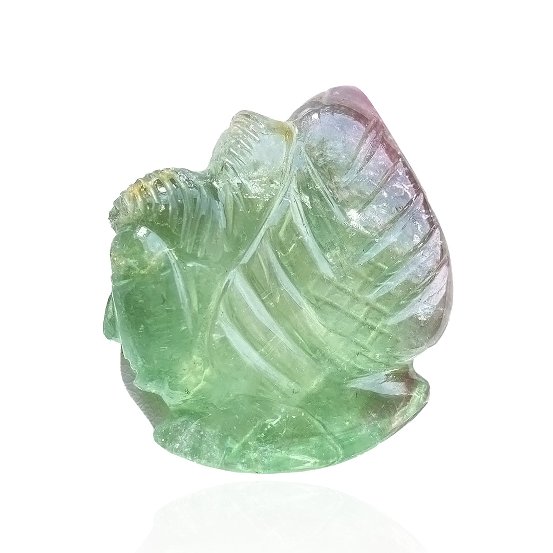 Mint & Pink Tourmaline Lady Carving