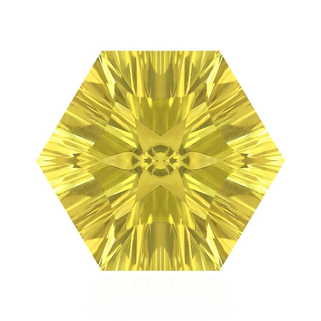Brazilian Fancy Hexagon Lemon Quartz