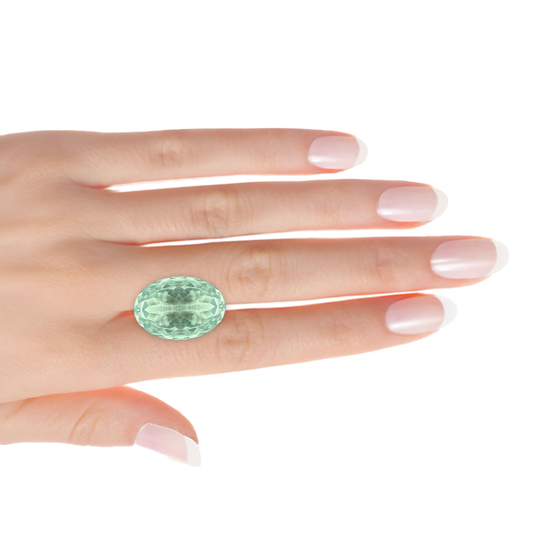 Brazilian Oval Green Amethyst