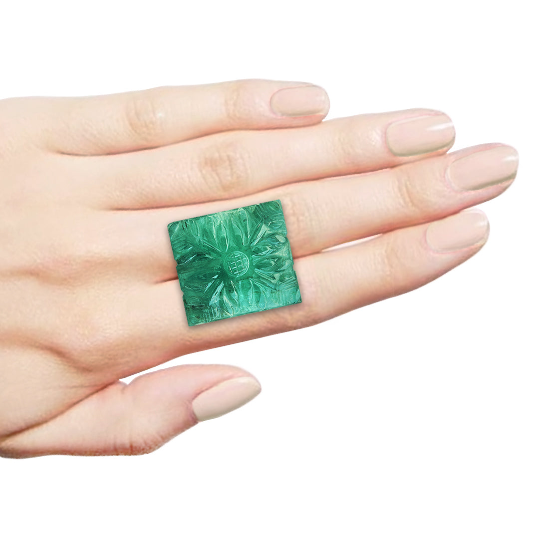 Zambian Emerald Fancy Carving