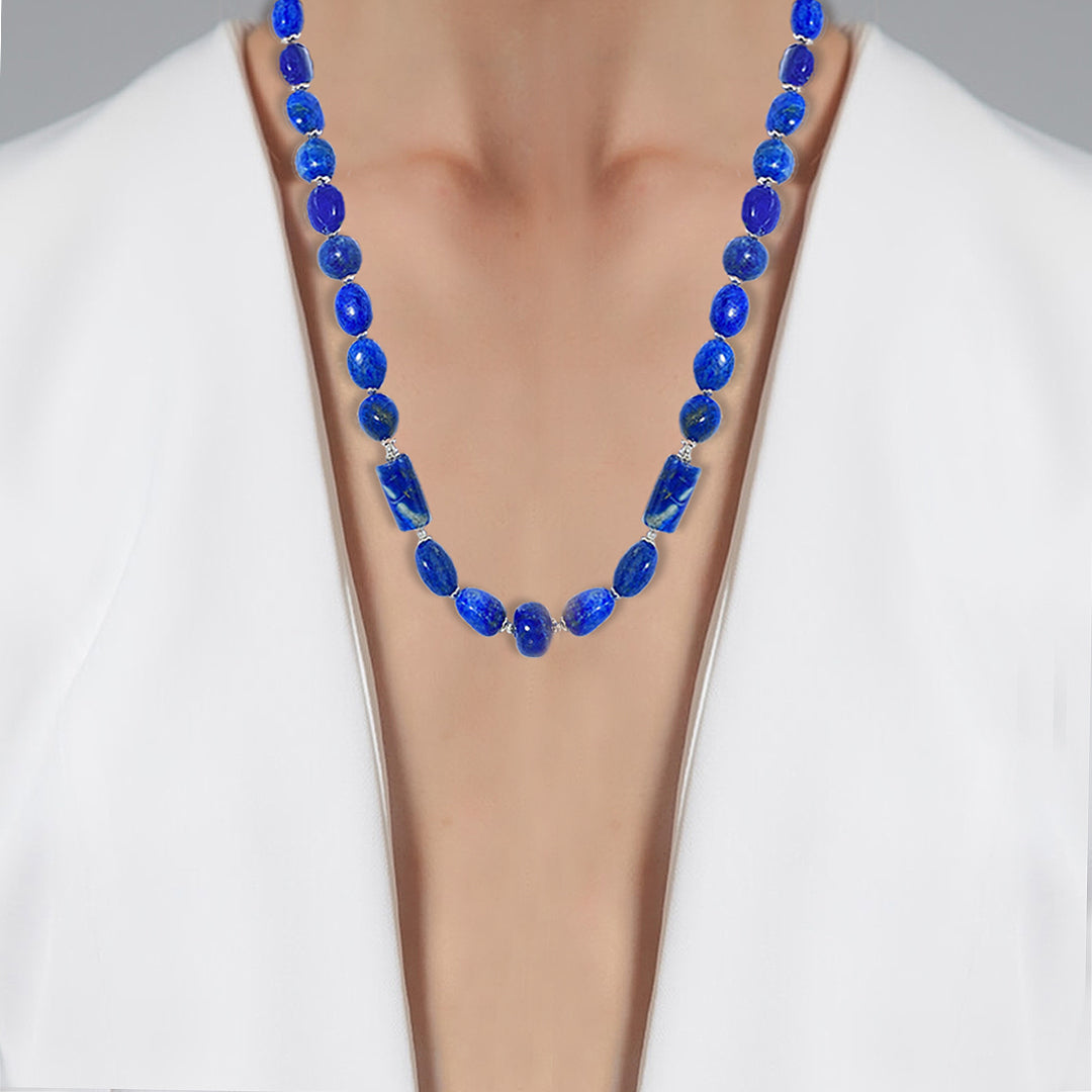 Lapis Lazulli Fancy Pencil Necklace