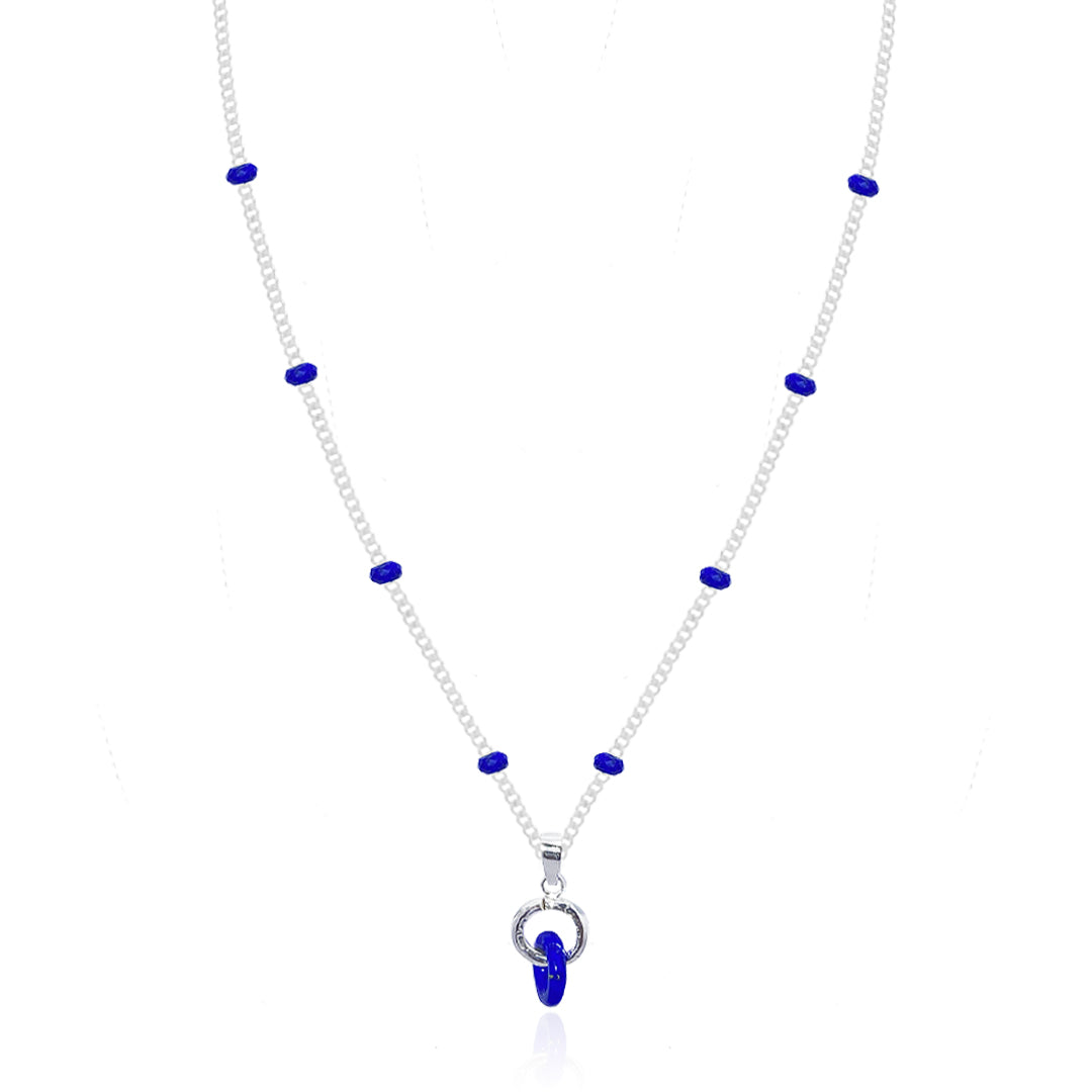 Lapis Lazulli Intertwine Ring Necklace