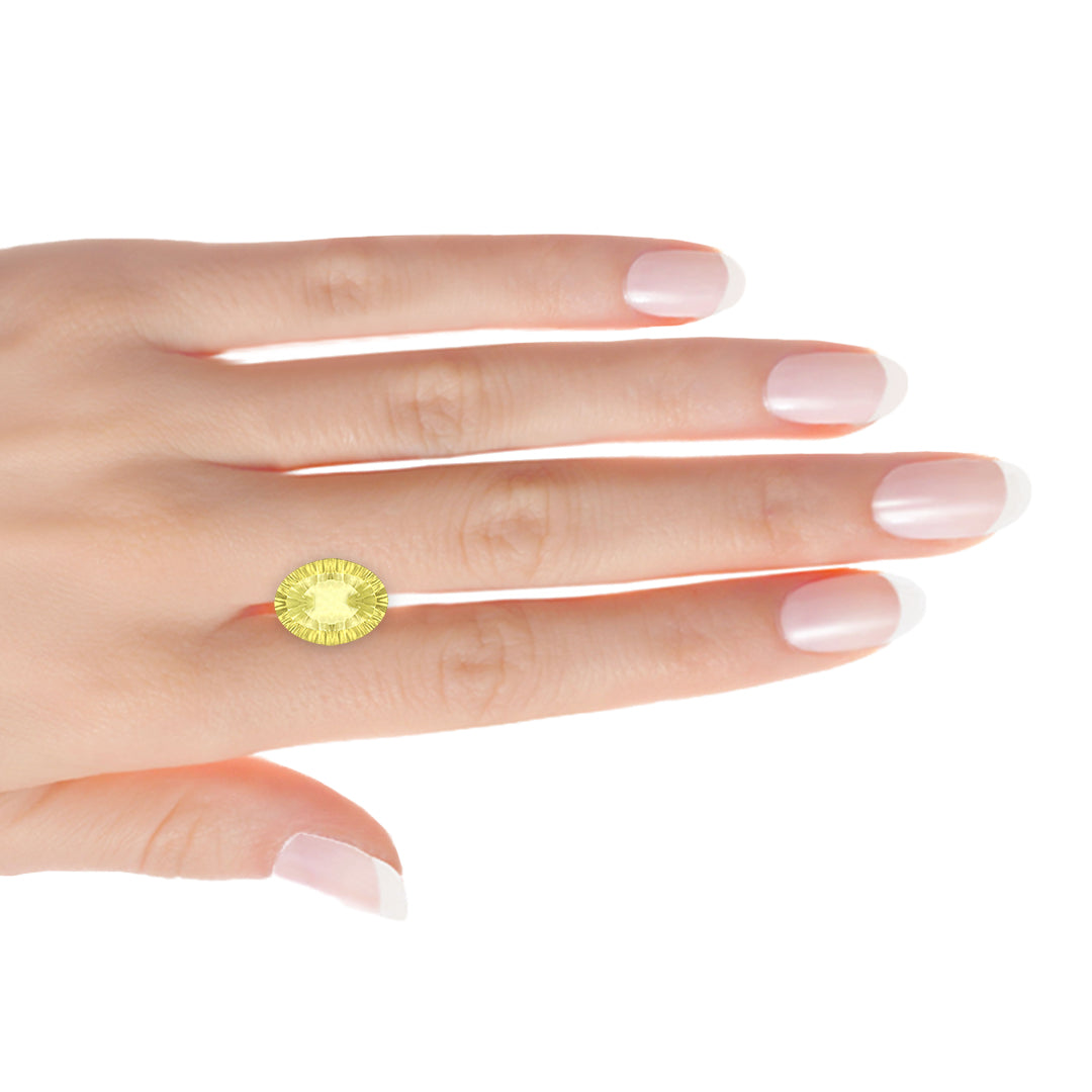Brazilian Concave Oval Lemon Quartz