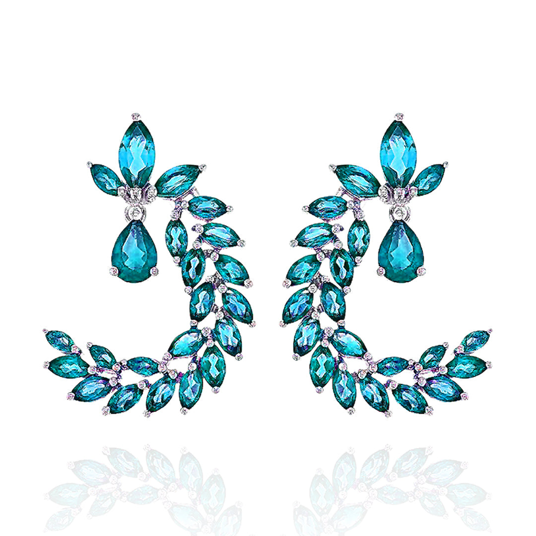 Multi Marquise & Dangling Pear Earrings