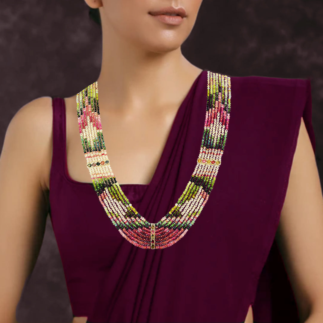 Classic Tourmaline Pattern Play Necklace