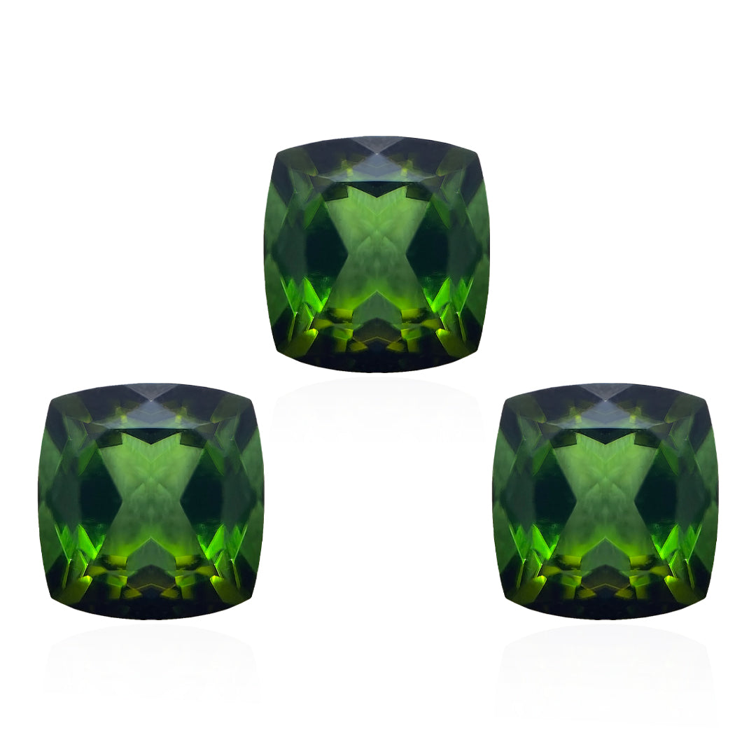 Green Tourmaline Cushion 3 Piece Layout