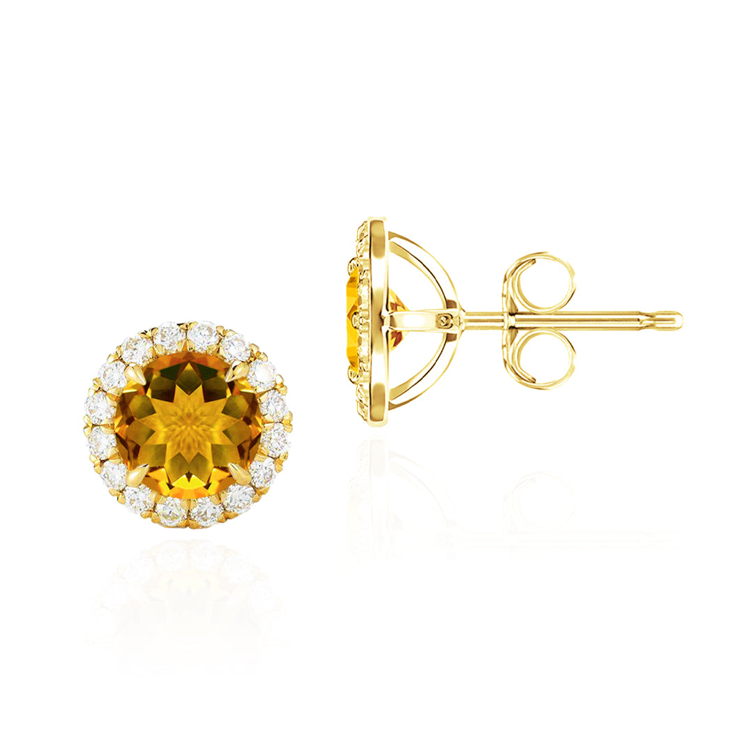 Citrine Jacket Chain Earrings