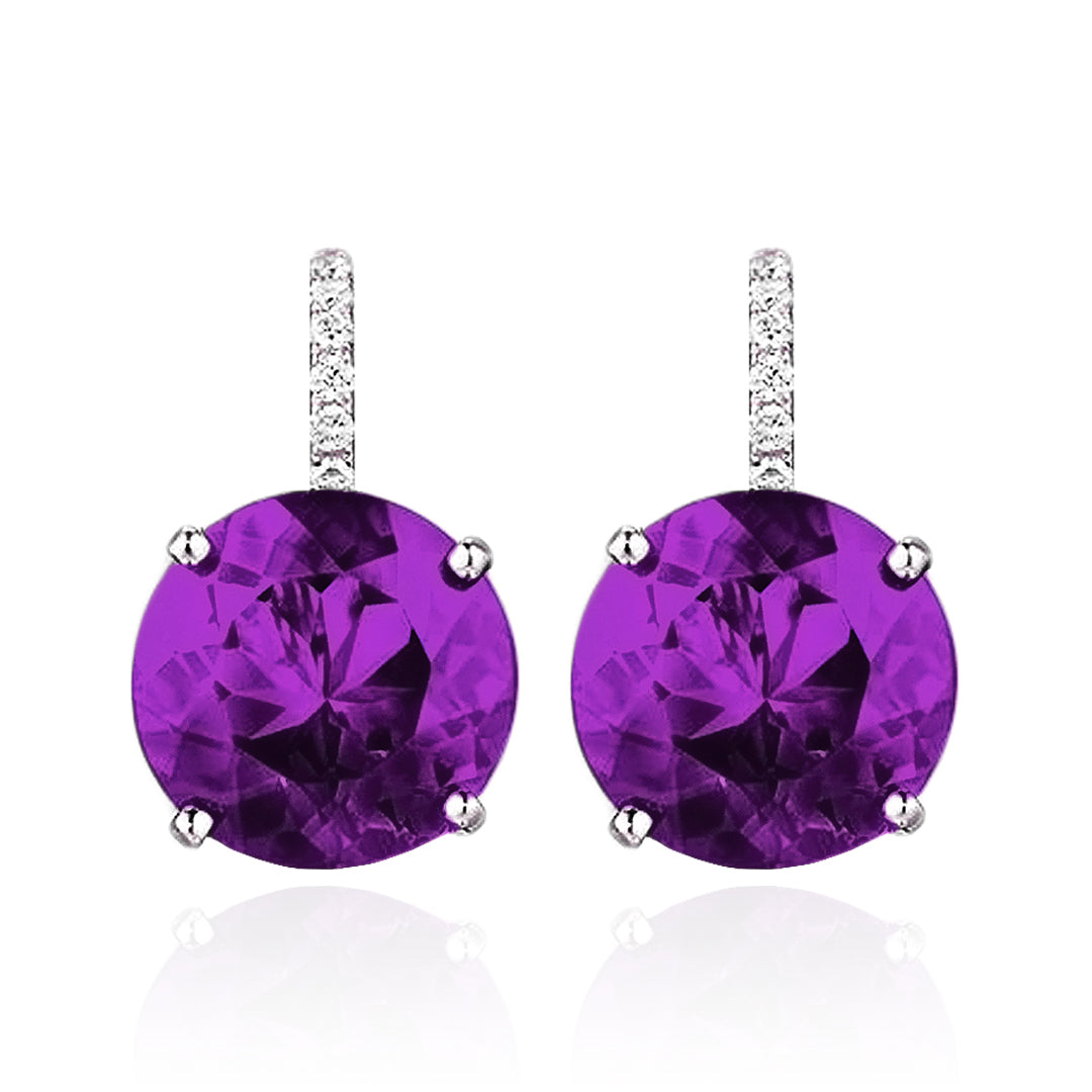 Classic Amethyst Chic Earrings