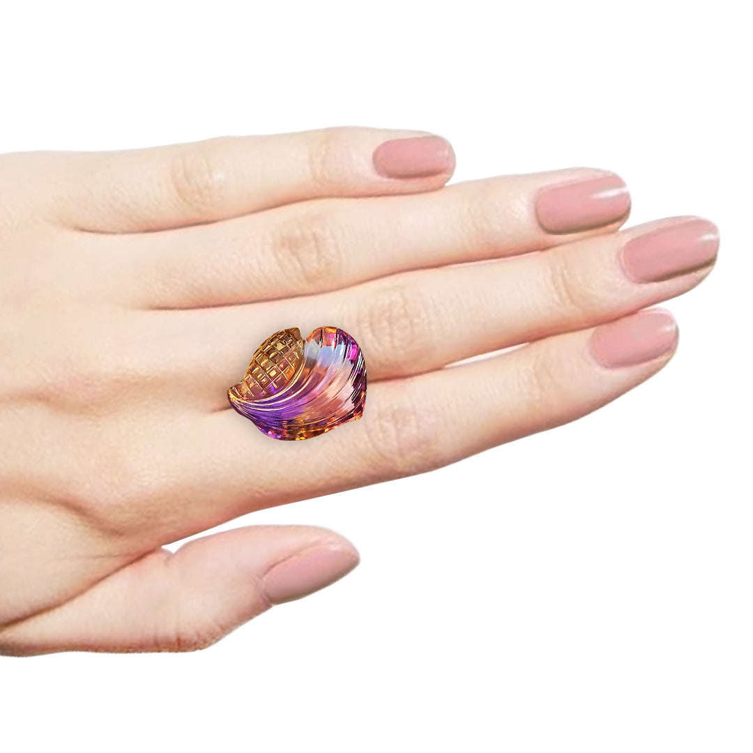 Fancy Ametrine Carving