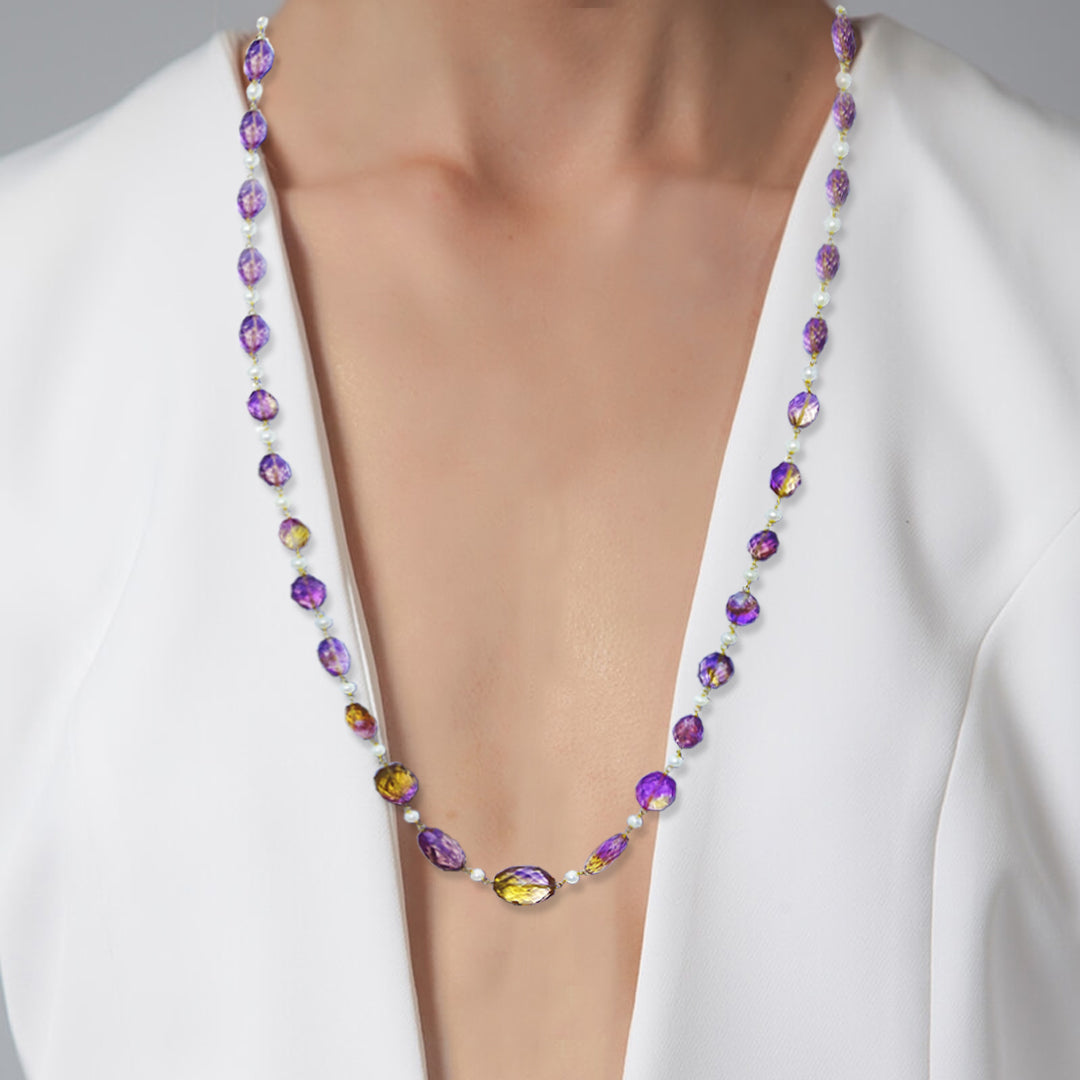 Brazilian Ametrine Rope Necklace