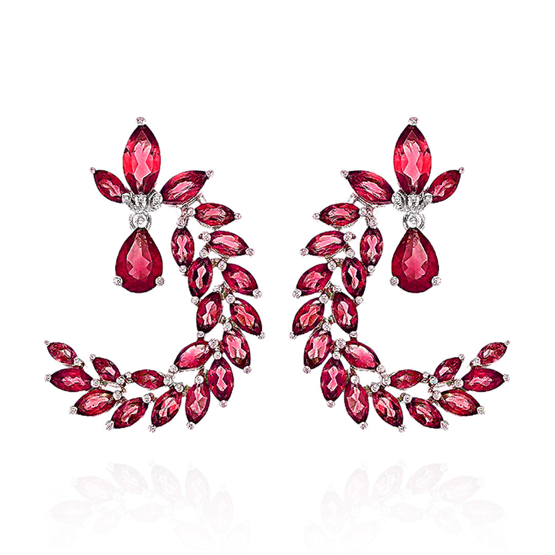Multi Marquise & Dangling Pear Earrings