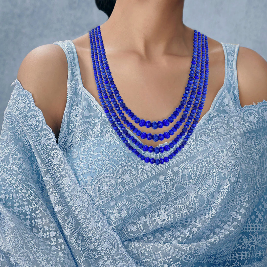 Lapis Lazulli Rondelle Faceted Necklace
