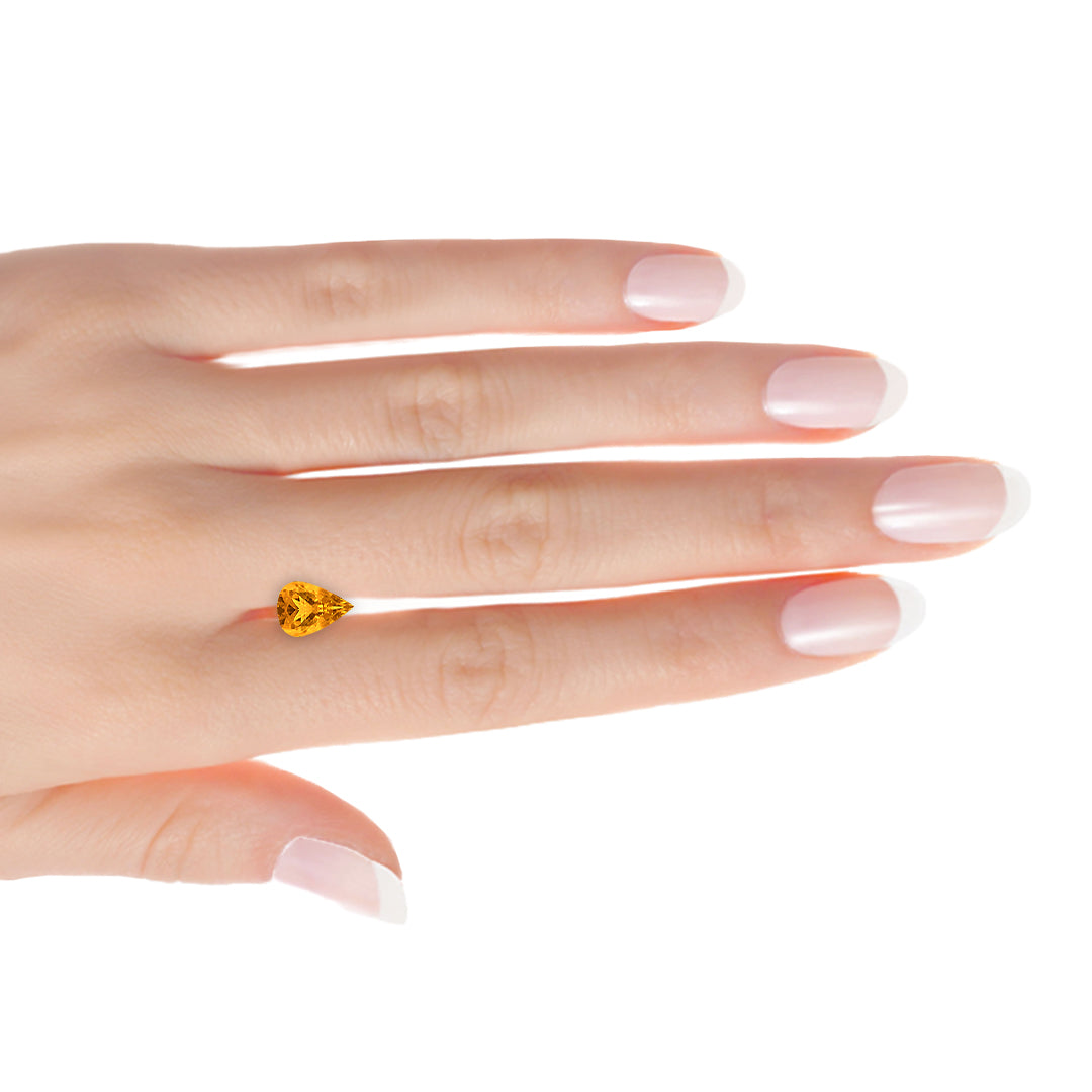 Brazilian Dark Citrine Pear
