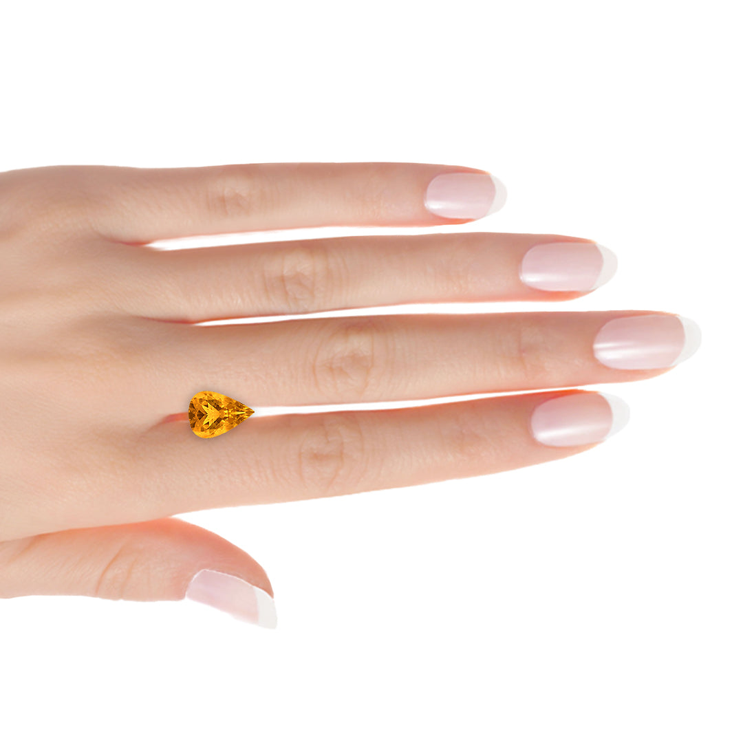 Brazilian Dark Citrine Pear