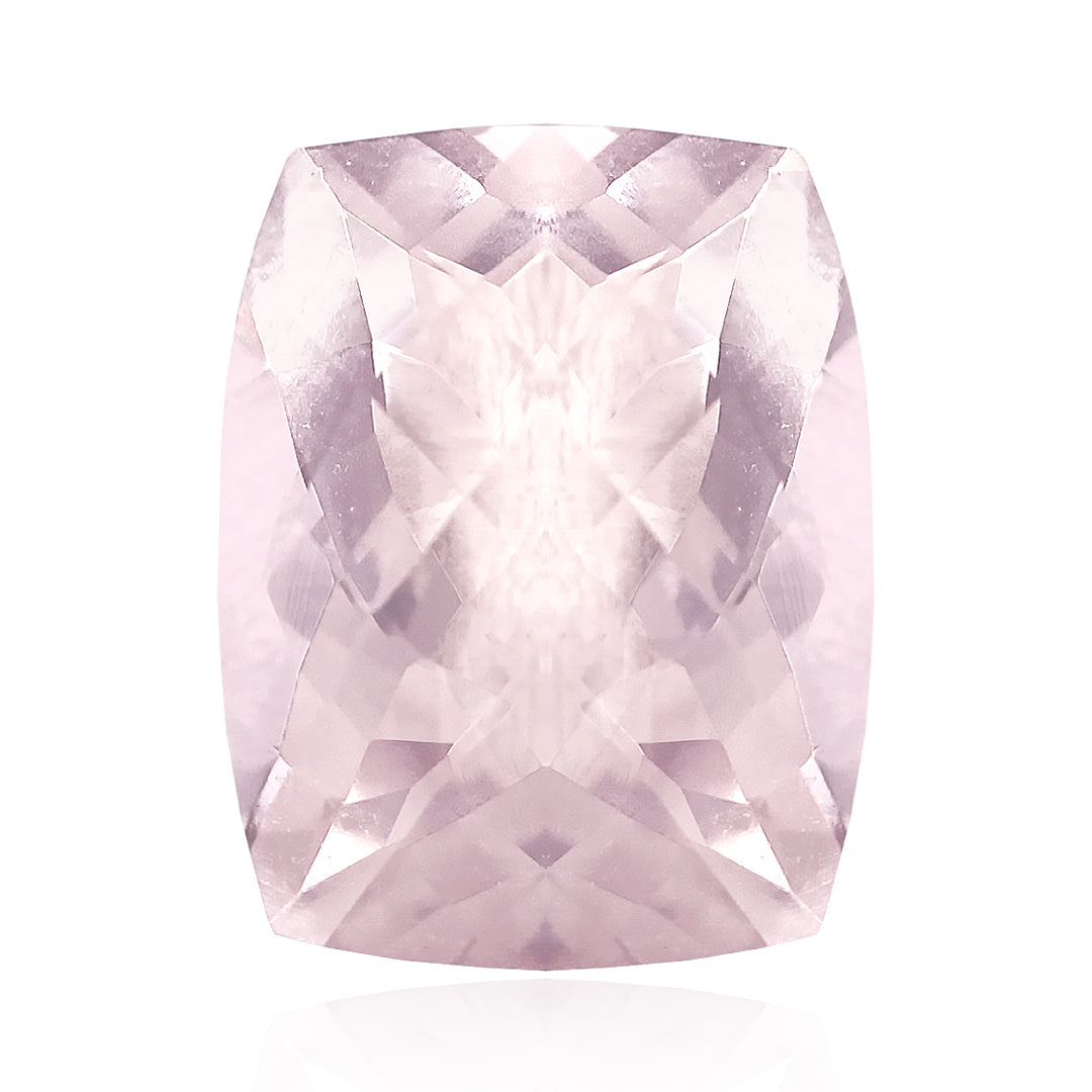 Long Cushion Checkerboard Rose Quartz