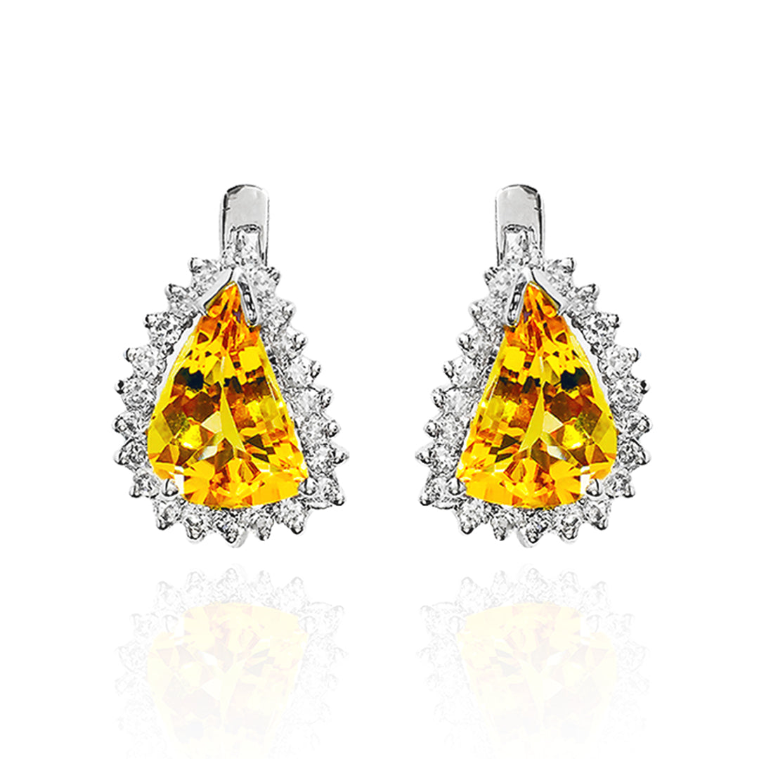 Fancy Citrine Earring Studs