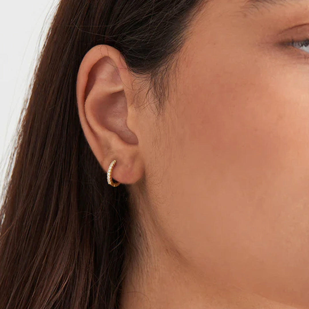 Glimmering Huggie Hoop Earrings