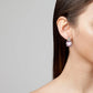 Rose Quartz Classic Cushion Earrings