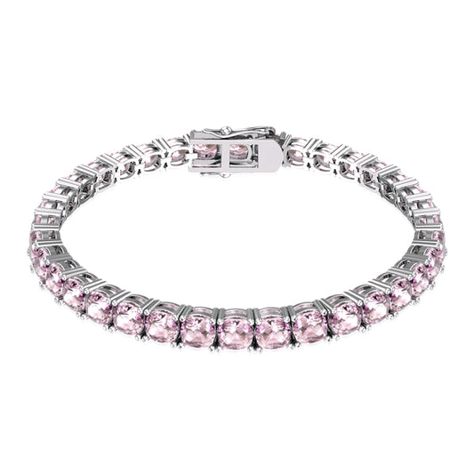 Classic Rose Quartz Eternity Bracelet