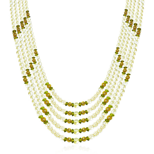 Citrine & Peridot Multi-Layered Necklace