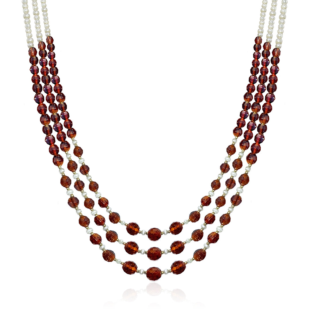 Golden Topaz & Pearl Play Necklace